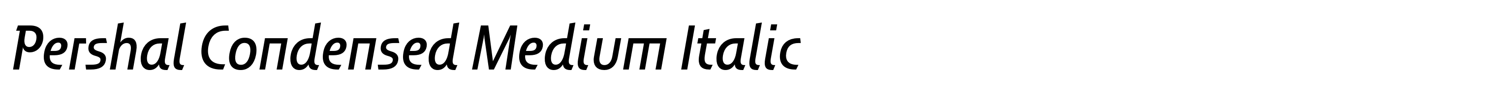 Pershal Condensed Medium Italic